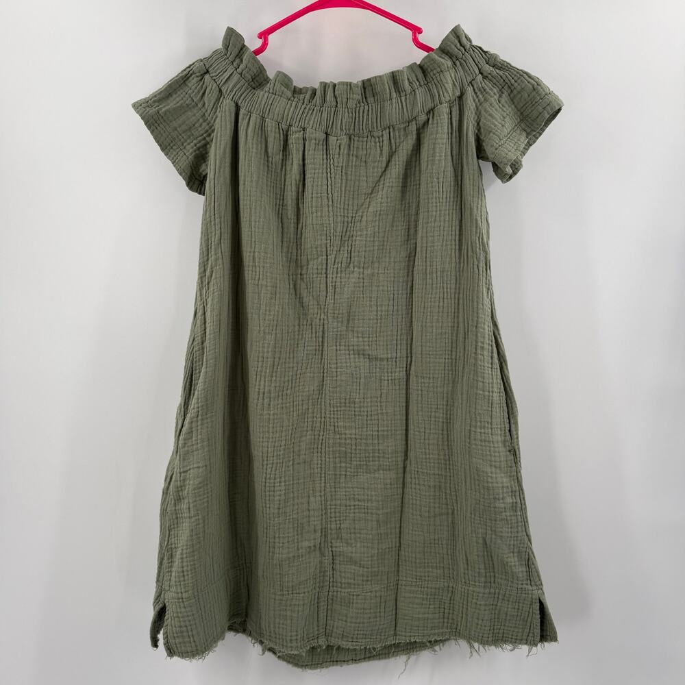 Amadi Dress Women’s Extra Small NEW Anthropologie Nola Off Shoulder Green NWOT - Picture 5 of 16